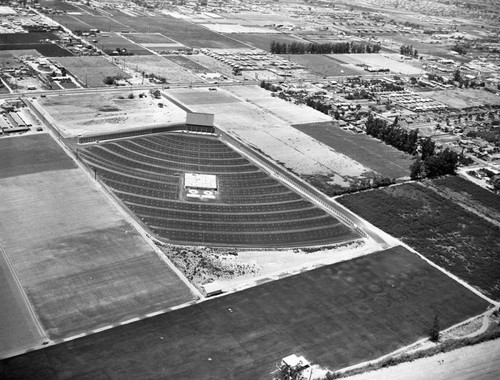 Pacific Drive-In, Santa Ana, looking northwest