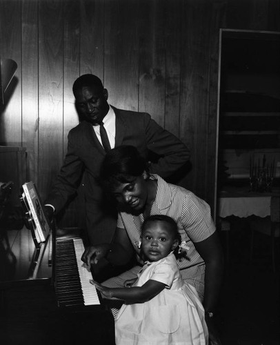 Unidentified African American family at home