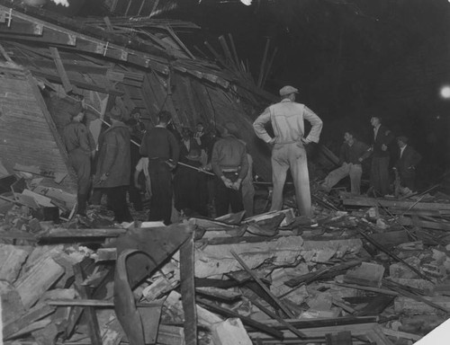 Searching for survivors, 1933 earthquake