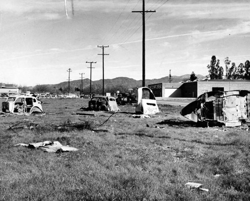 Junk-littered lot before, after Valley Times' story