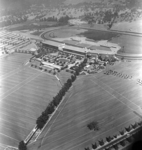 Santa Anita Park and Racetrack, aerial view