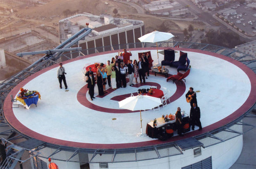 Rooftop party, U.S. Bank Tower