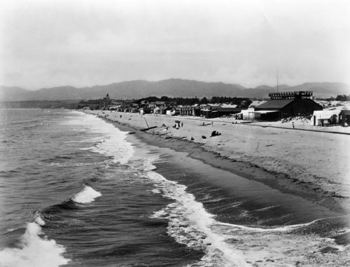 View along the beach