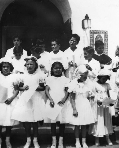 First communion class at Santa Susana Church