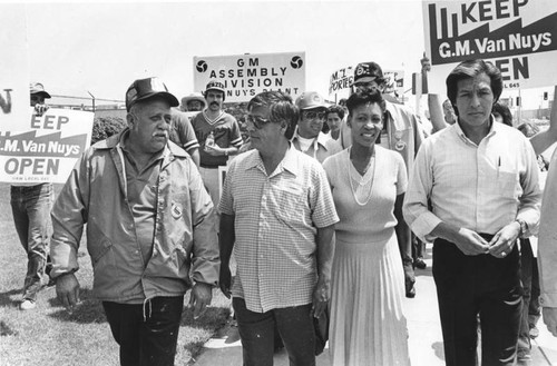 Cesar Chavez at GM rally march
