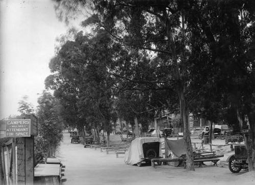 View from entrance to Elysian Park campground