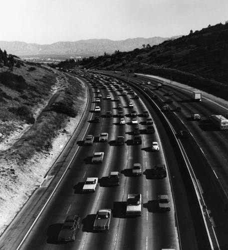 San Diego Freeway from Mulholland overpass