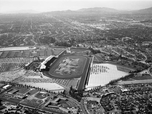 Santa Anita Park, Arcadia, looking west