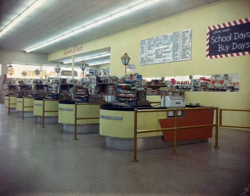 Market check-out counters