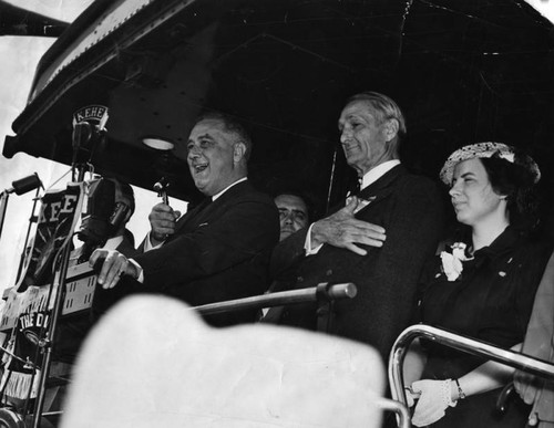 FDR addressing L.A. citizens