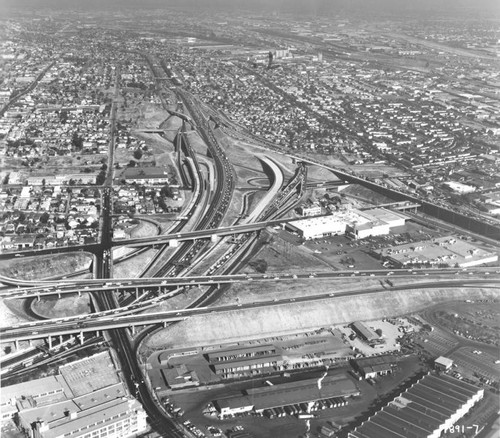 Santa Ana Freeway, aerial view