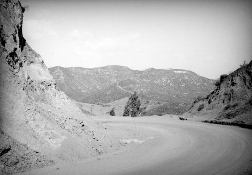 View of the Hollywoodland sign from Mulholland