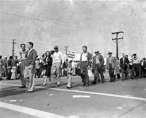 Kid marching at Warner Brothers