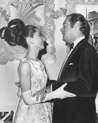 Hepburn and Harrison, "My Fair Lady" premiere