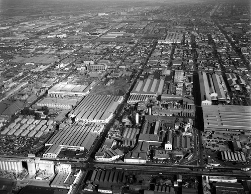 Alameda Street, 52nd Street and 57th Street, looking east