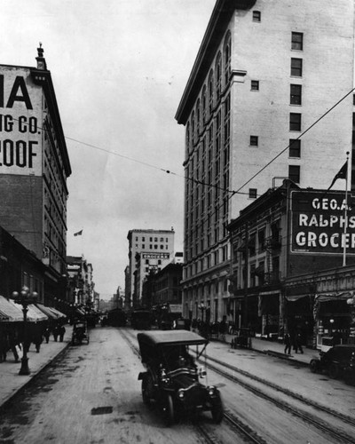 Looking north on Spring St