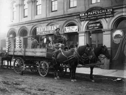 Horses and wagon