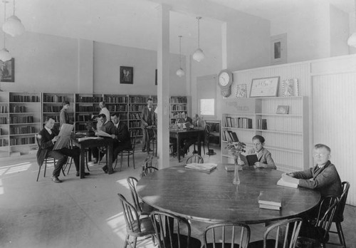 Interior, John Muir Branch Library in 1924