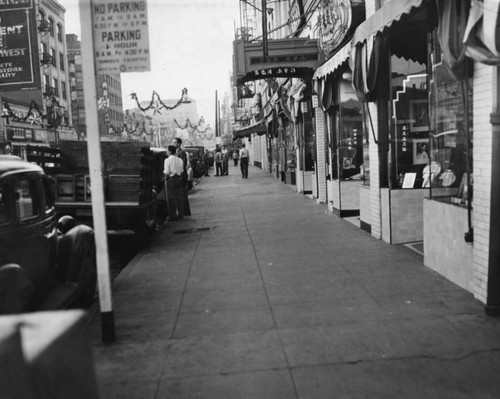 Sidewalk of 1st Street in Little Tokyo