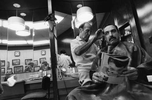 David Gascon at a barbershop