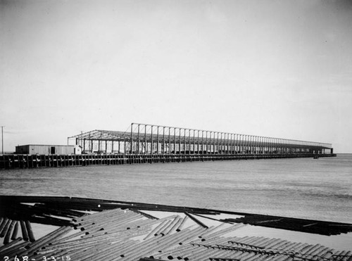 Pier used to store lumber