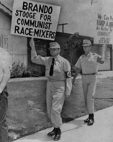 Nazis picket picketer Marlon Brando