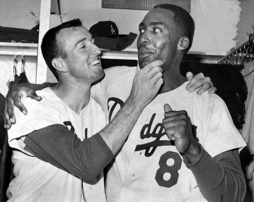 Dodgers Osteen and Roseboro