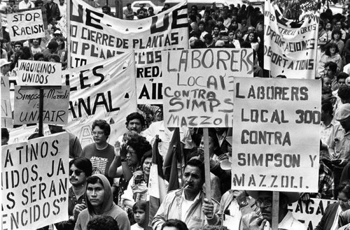 Demonstration and rally for immigrant rights