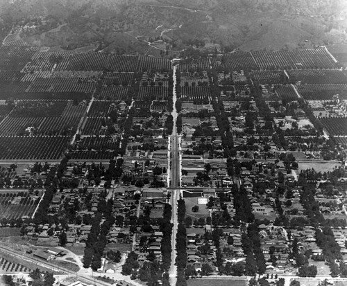 Glendora, an aerial view