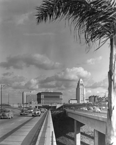 Santa Ana Freeway at Temple Street