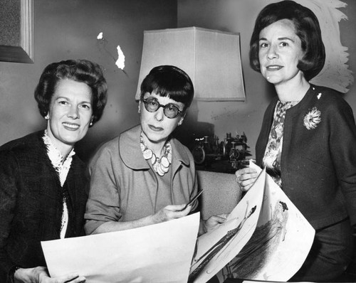 Edith Head at planning meeting