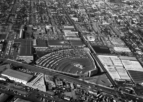 Olympic Drive-In, Los Angeles, looking northwest