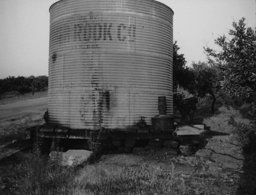 Oil tank in Glendora orange grove