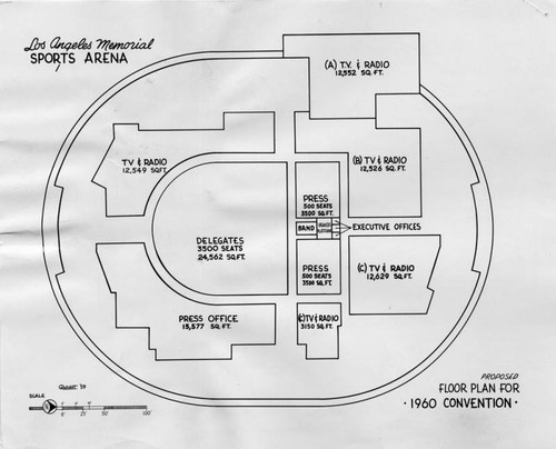 Proposed floor plan for Democratic Convention