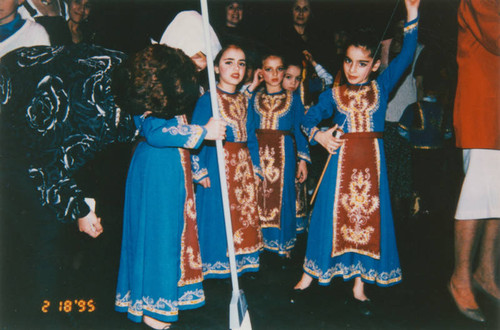 Young Armenian folk dancers