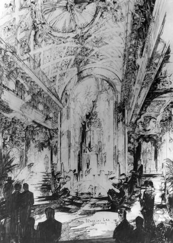 Architects' drawing, Los Angeles Theatre