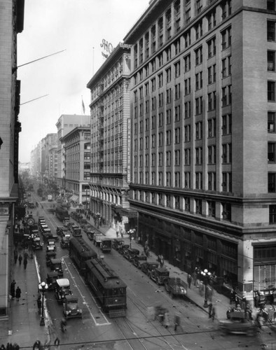 Looking south on Spring from 7th