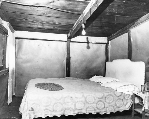 Interior of bedroom, slum apartments