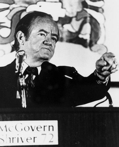 Humphrey at McGovern-Shriver '72 rally