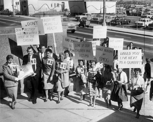 Protesters against rock quarry