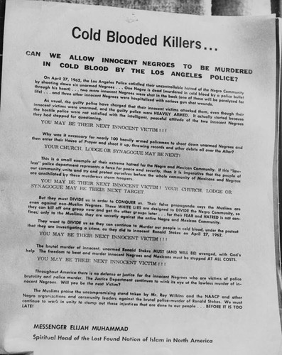 "Cold Blooded Killers", a flyer