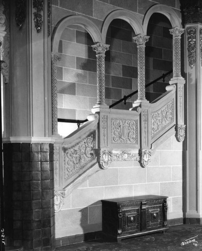 Arched stairway, Warner Bros. Theatre