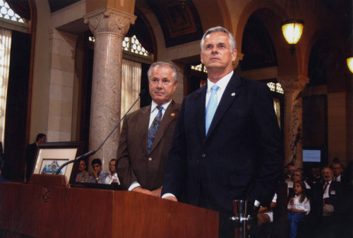 LaBonge and Hahn, City Council meeting