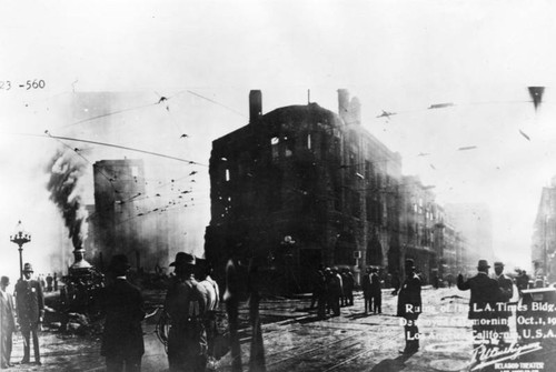 Los Angeles Times Building after bombing