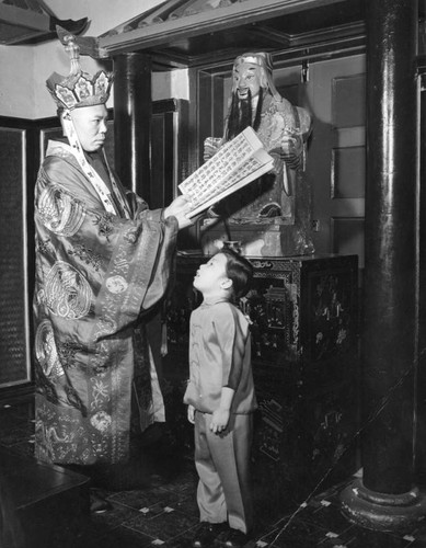 Buddhist abbot in Temple