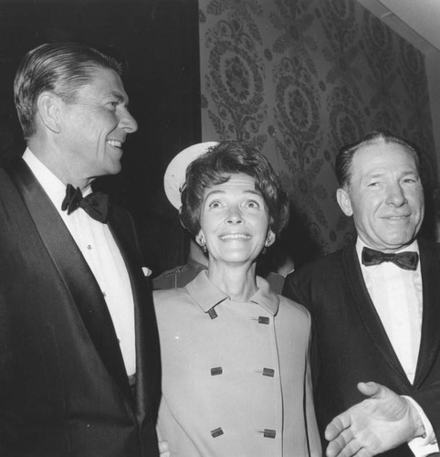 Gov. Reagan, wife Nancy, and Mayor Yorty