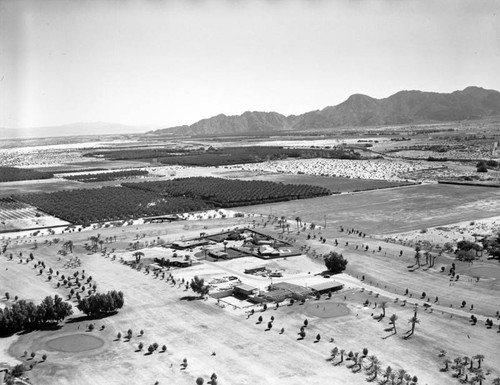 Thunderbird Ranch, aerial view, looking southeast