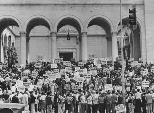 Garment workers protest, City Hall