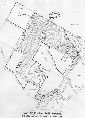 Elysian Park Heights, map