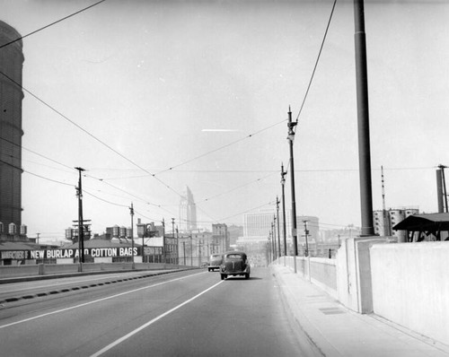 Driving across the bridge